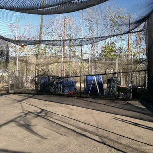 Slow pitch softball cages
