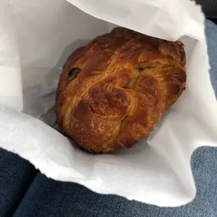 Jalapeño, ham and cheese croissant  hot!