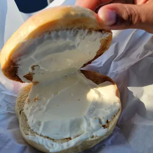 Cream cheese bagel