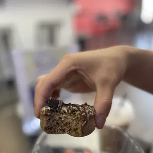 Oreo crumble protein donut