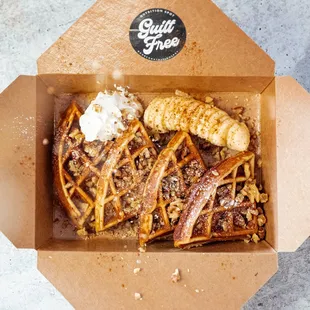 Protein waffles: Comes with two toppings of your choice