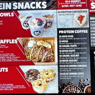 Protein snack menu