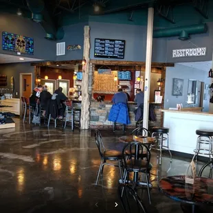 the interior of a coffee shop
