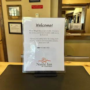 Sign directing how to find unattended keys