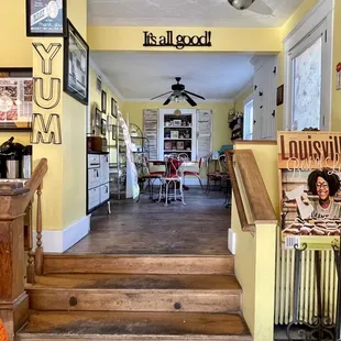 the entrance to the restaurant