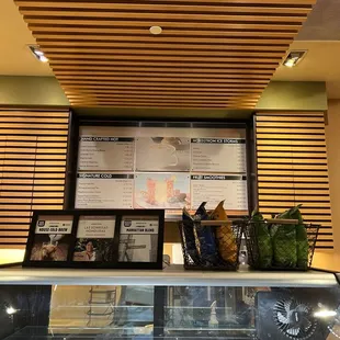 the interior of a coffee shop