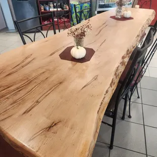 Live edge spalted maple table