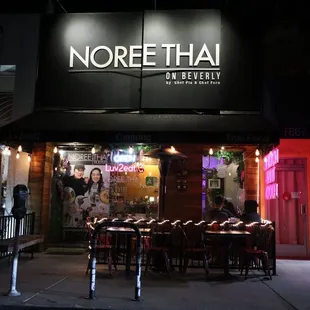 How the store looks at night up front. Also yes it has perfect parking that might be free sometimes!!!