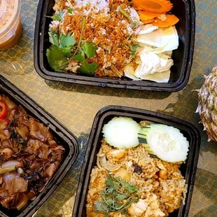 a pineapple, chicken, and rice dish