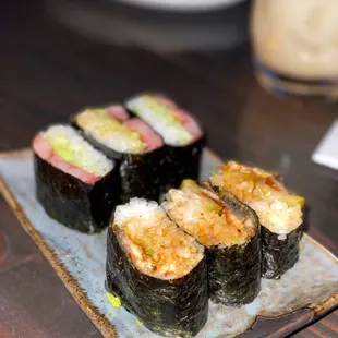 Spicy Spam Musubi, Pork Jowl Musubi