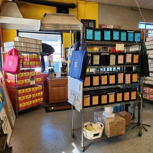 Tea selection,  there is more on the other side.