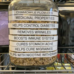 "Helps cure migraines" ?!? Ok I hope so