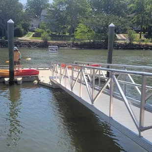 The dock where you get into the water.