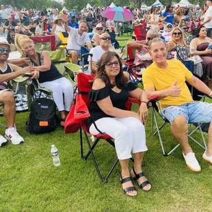 Getting ready for the music to begin...