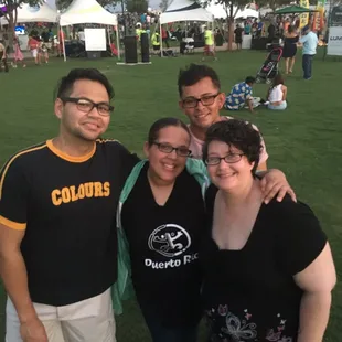 Friends and I hanging out.