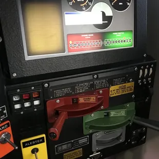 Train cab simulator.