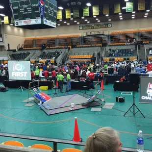 Four playing fields set up and ready for the day of competition to begin!