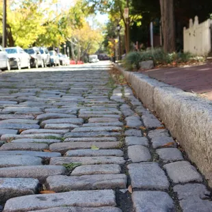 The Freemason Neighborhood still has its original cobblestone streets