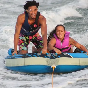 Tubing watersports boat charter!