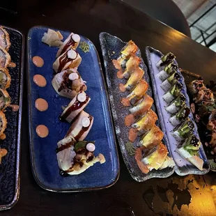 Delicious vegan maki beautifully presented.