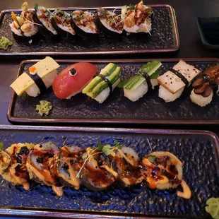 Spider Maki, Nigiri sampler, Volcano maki