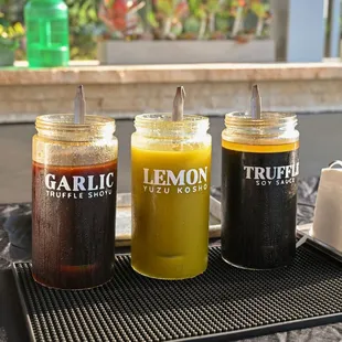 Our sauce bar for every event! All sauces made in house