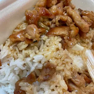 Chicken teriyaki with white rice