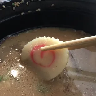 Naruto from braised pork belly ramen.