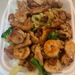 Chicken and Shrimp Teriyaki Combo
