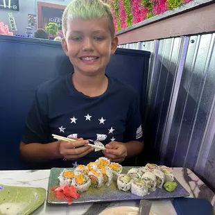 God-son loved the sushi
