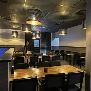 the dining area