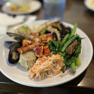 a plate of food on a table