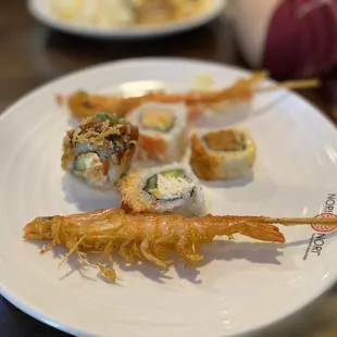 a plate of food on a table