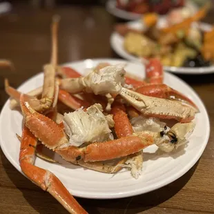 crab legs on a plate