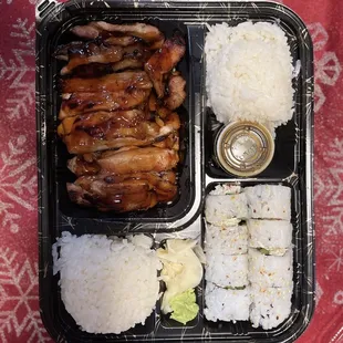 Large Bento - Teriyaki Chicken and California Roll