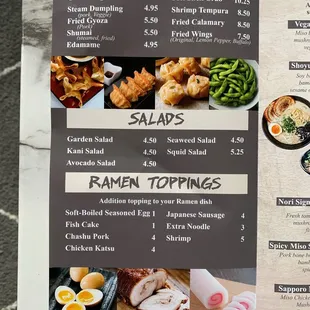 2nd page of menu