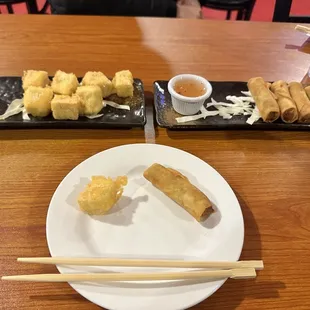 Deep-Fried Tofu and Egg Rolls Veggie,