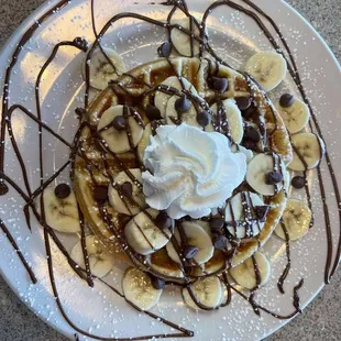Banana Nutella pancakes