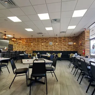 Love the soft neutral colors of floor, tables and decor at Nori&apos;s Ham and Corned Beef Restaurant of Macomb.  11/6/2023