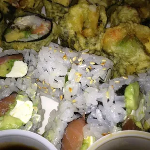 Our take out on a plate at home. #sushi #yummy #food