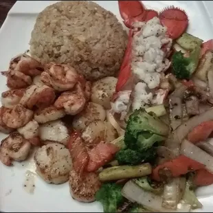 Hibachi seafood combo