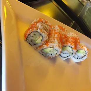 California roll. Pretty &amp; made while I watched! :)