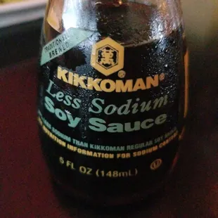 75% water, 25% less sodium soy sauce