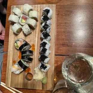 Ninja Maki, Mexican Maki, Alaskan Night, and Crunchy Spicy Tuna Maki