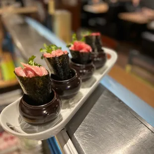 Special Order

O-Toro HandRoll
Maguro / Bluefin Tuna HandRoll