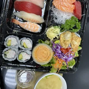 BB10. Sushi and Sashimi Bento Box