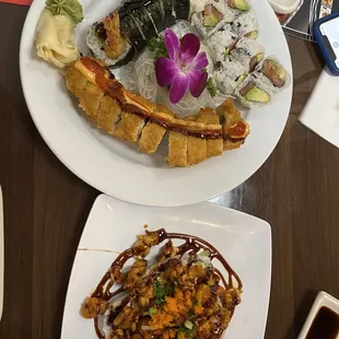 RR1. Volcano Roll TR9. Shrimp Tempura Roll TR8. Salmon Avocado Roll DR1. Las Vegas Roll