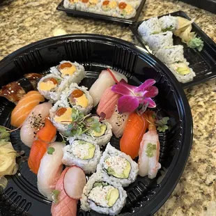 sushi and sashimi, sashimi, sushi, food