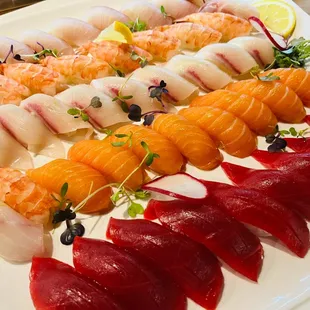 sushi, sushi and sashimi, food, sashimi