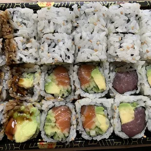 a variety of sushi